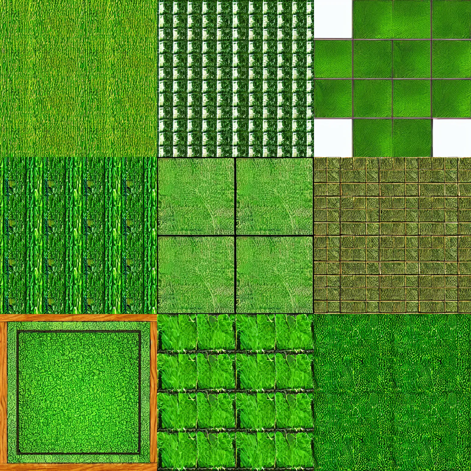 Prompt: one grass tile texture