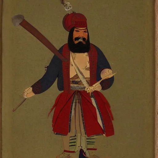 Image similar to persian samurai, 1 9 th century