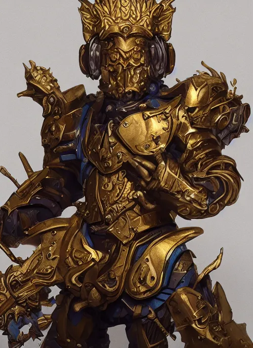 Image similar to gold paladin, james jean style, claymation style, perfect face, fantasy protrait, 8 k realistic, hyper detailed