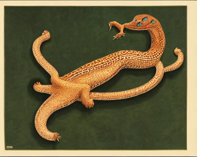 Image similar to plush langford's basilisk, art by national geographic, nature show