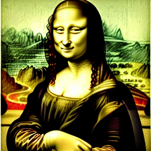 Image similar to Mona Lisa by Vincent Van Gogh