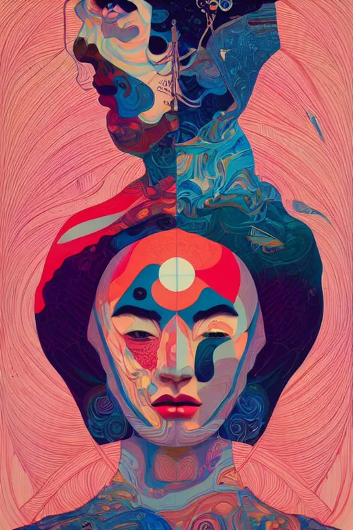 Image similar to portrait of godel's consistency of the axiom of choice, by tristan eaton, victo ngai, peter mohrbacher, artgerm,