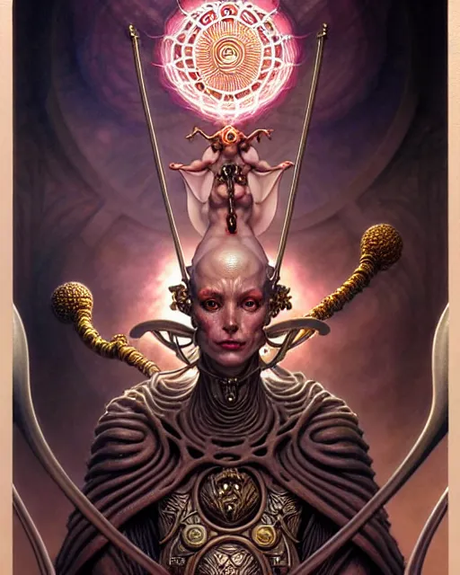 Prompt: the judge tarot card, fantasy character portrait made of fractals, ultra realistic, wide angle, intricate details, the fifth element artifacts, highly detailed by peter mohrbacher, hajime sorayama, wayne barlowe, boris vallejo, aaron horkey, gaston bussiere, craig mullins