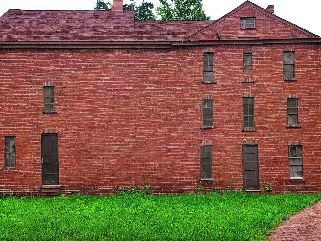 Prompt: a picture of a brick house, found on google street view