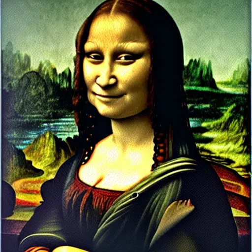 Her Smile After Monalisa, Painting by Dadi