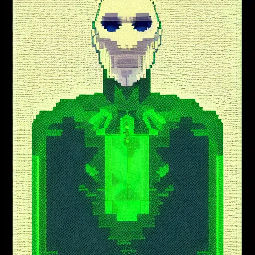 Image similar to a beautiful pixelart!!!! artwork of voldemort, featured on artstation