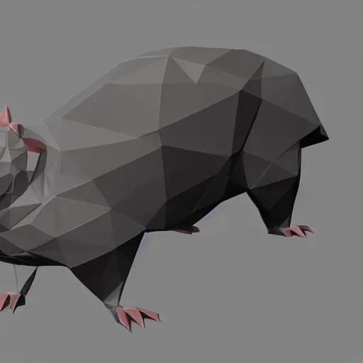 Prompt: 3 d render of a ps 1 rat, low poly count, raytraced, 3 0 8 0 ti