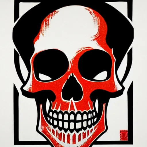 Image similar to punk skull, solo. by shepard fairey