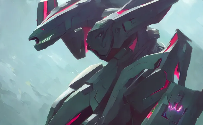 Prompt: A painting of Unit-01 from Evangelion trending on artstation in the style of Greg Rutkowski