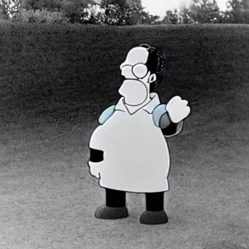Prompt: photograph of homer simpson in real life.