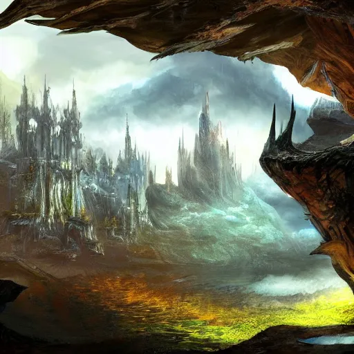 Image similar to concept art background, fantasy, cinematic shot, background design, highly detailed, beautiful scenery