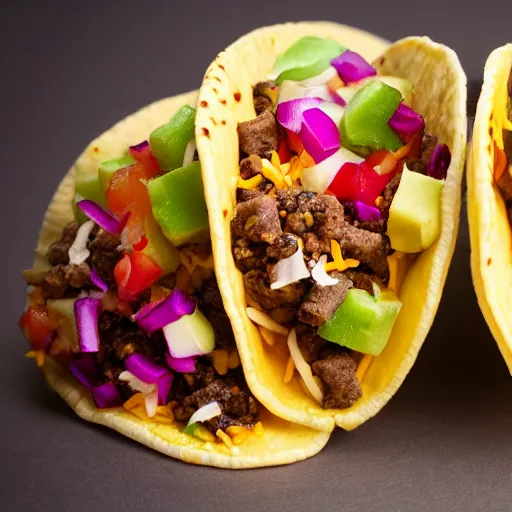 Image similar to a taco full of bits o captain - crunchberry, food photography, studio lighting, unappetizing