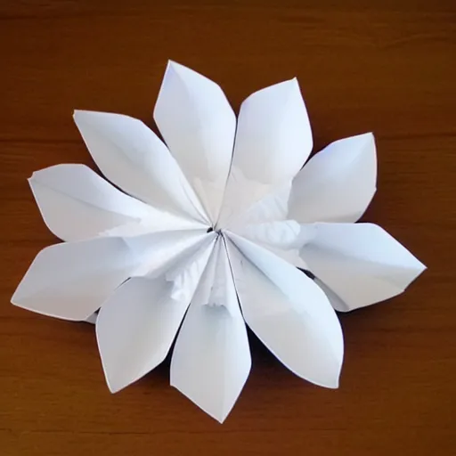 Image similar to origami flower made out of toilet paper