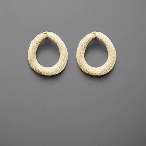 Prompt: “minimalistic beautiful surprising unusual abstract earring design”