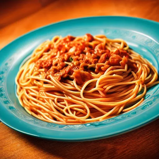 Prompt: cinematic shot a bowl of spaghetti, hyper realistic, mood lighting, fantasy, detailed face, highly detailed, super realistic, perfect lighting