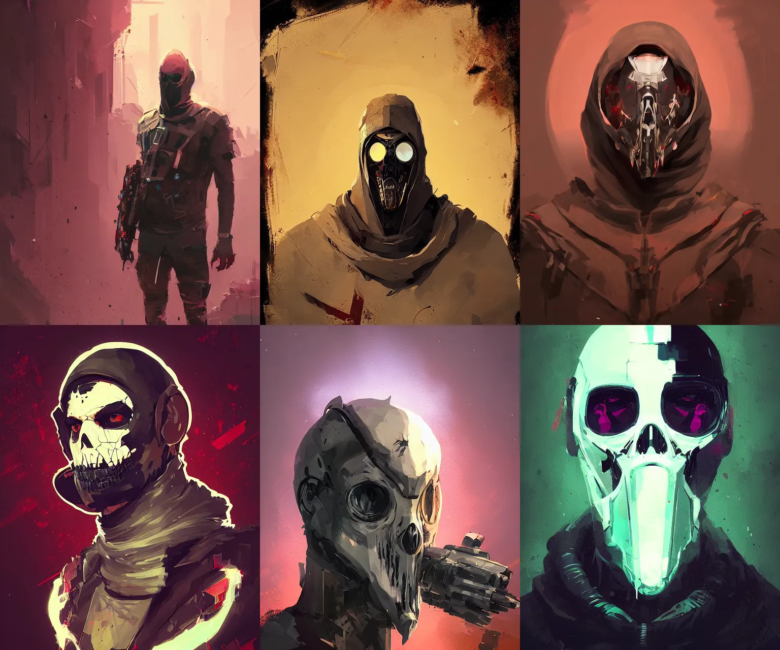 Prompt: game logo reaper portrait, ismail inceoglu