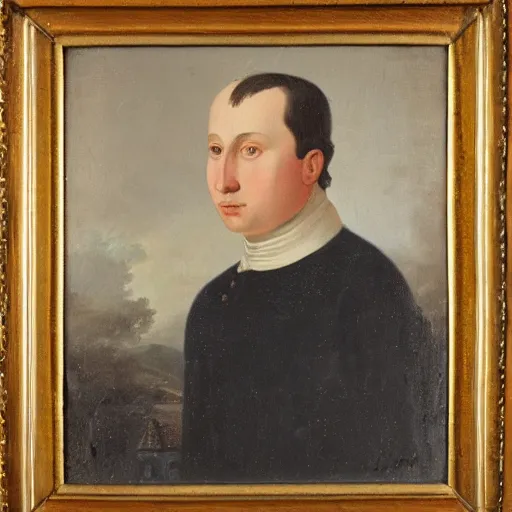 Prompt: a portrait painting of augustus vadeboncoeur