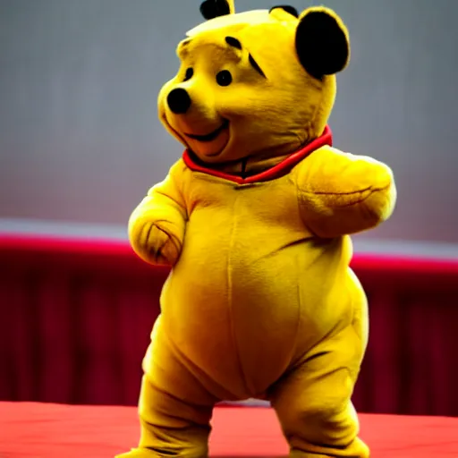 Prompt: Xi Jinping in a Winnie the Pooh costume