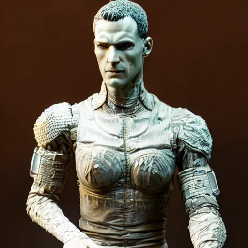 Prompt: an intricate detailed paper mâché statue of the Lord of TCP/IP and Subnetting, style of The Matrix, Blade Runner, Cyberpunk 2077 , s 2700, ar 63:88