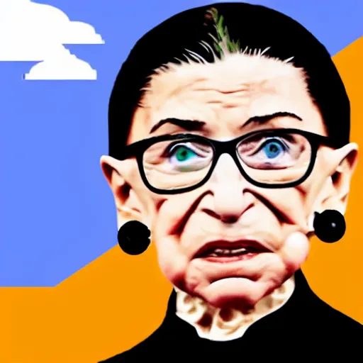 Image similar to ruth bader ginsburg in roblox