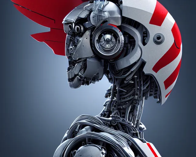 Prompt: portrait of mechanical robot american eagle, machine, octane render, patriotic design, concept art, sharp focus, hyper - realistic, intricate, detailed, eduard pronin, luka mivsek, ruan jia, dynamic volumetric lighting, octane, cinematic,