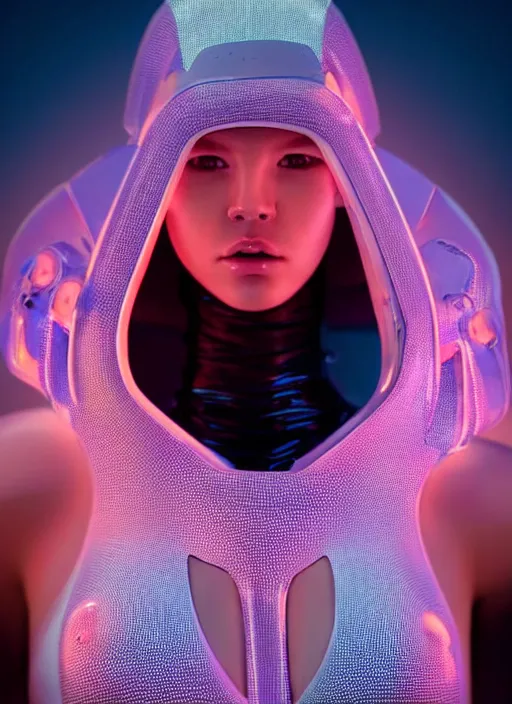 Image similar to a cool looking scandinavian female humanoid with freckled cheeks, cyber neon lighting, futurism, intricate futuristic jewelry accessories, cyberpunk glossy white latex swimsuit, profile posing, hyper photorealistic, crispy quality, digital photography, trending in artstation, trending in pinterest, cinematic, 4 k ultra hd, art by pascal blanche, art by greg rutkowski,