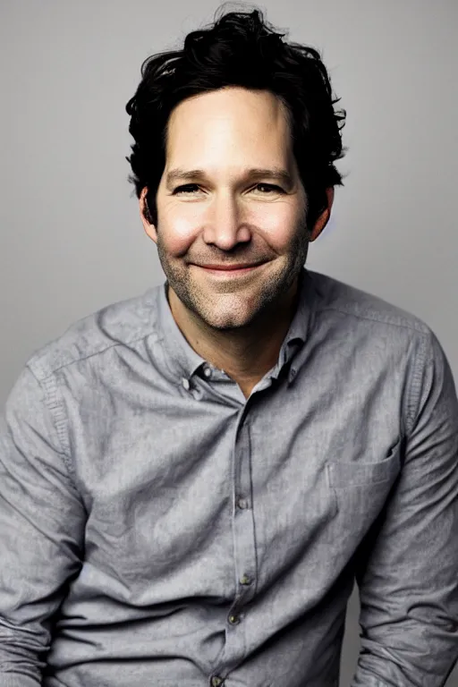 Prompt: portrait photograph of paul rudd