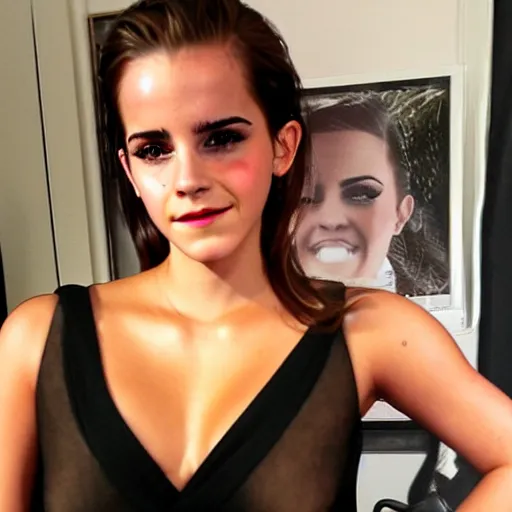 Image similar to emma watson mixed with kim kardashian