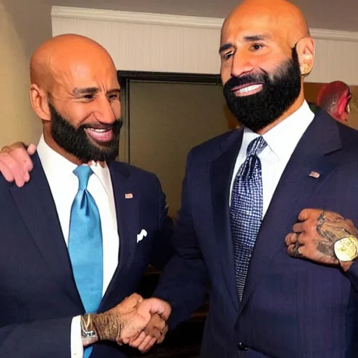 Image similar to (((joe biden))) meets !!!joe budden!!! famous rapper joe budden. radio host joe budden. budden budden budden