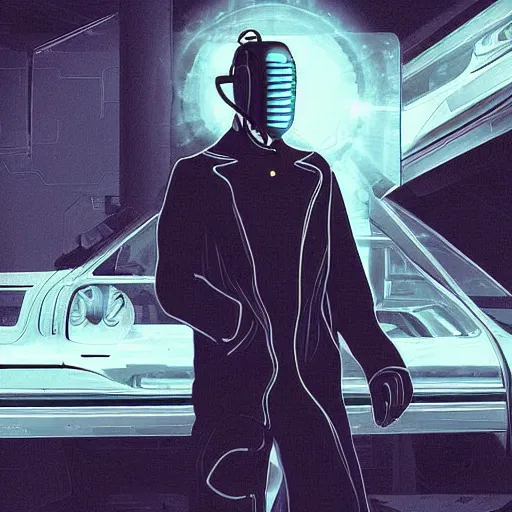 Image similar to Nikola Tesla electrical cyberpunk artwork