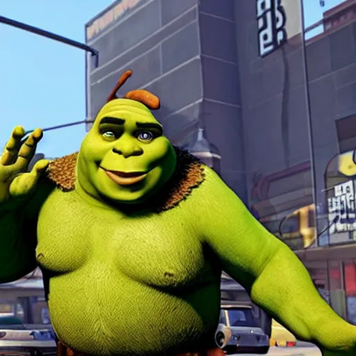 Image similar to shrek in grand theft auto 5