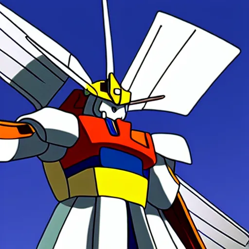 Image similar to gundam as dutch windmill in anime, gundam is windmill shaped, dutch windmill gundam