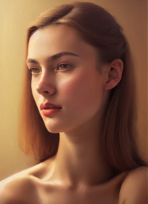 Image similar to portrait of a gorgeous young woman in the style of stefan kostic, realistic photo, sharp focus, 8k high definition, insanely detailed, intricate, elegant