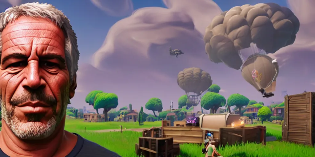 Prompt: jeffrey epstein as a fortnite skin. 8 k resolution