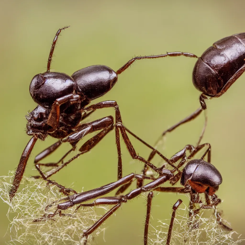 Prompt: macro photo of insect with claws and big eyes sitting on a grass stem, nature magazine national geographic discovery bbc 150MP, 50mm, F/1.4, ISO 200, 1/160s, natural light, Adobe Photoshop, Adobe Lightroom 4k UHD, HDR