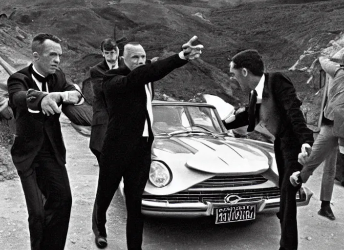 Image similar to scene from the 1 9 6 4 james bond film goldfinger