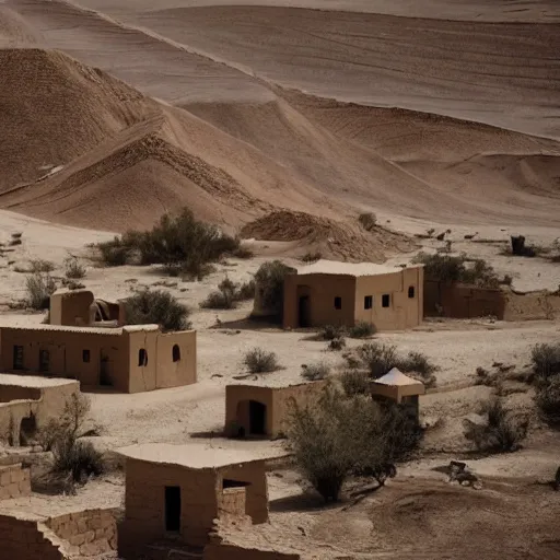 Image similar to a desert village