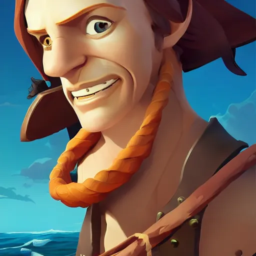 Image similar to painting jack the pirate on sea of thieves game avatar hero mermaid smooth face median photoshop filter cutout vector behance hd by jesper ejsing, by rhads, makoto shinkai and lois van baarle, ilya kuvshinov, rossdraws, illustration, art by ilya kuvshinov and gustav klimt