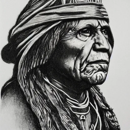 Image similar to chief seattle drawing