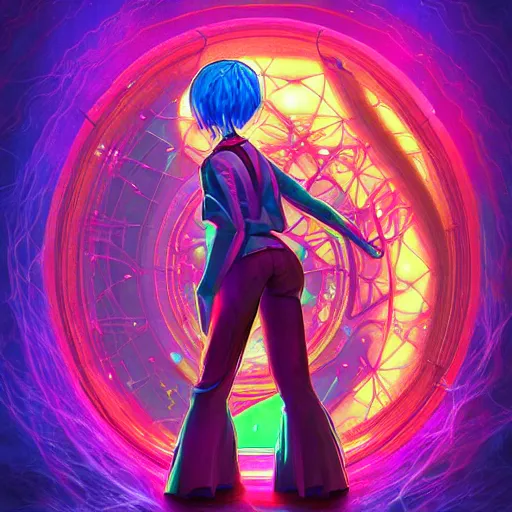 Image similar to skill magic geek inside matrix deepdream radiating a glowing aura stuff loot legends stylized digital illustration video game icon artstation lois van baarle, ilya kuvshinov, rossdraws,