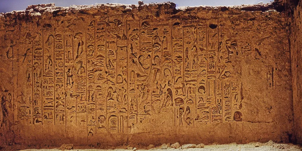 Prompt: abandoned malta caves hieroglyphics, bruce pennington, vx 1 0 0 0