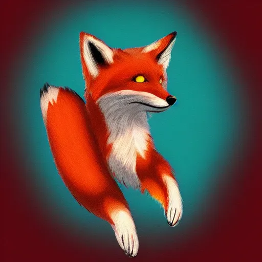 Prompt: 🦊 🐾, fox paw, underside, digital art