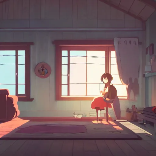 Image similar to our deeds were neither great nor rare, home is where we have to gather grace, detailed, cory loftis, james gilleard, atey ghailan, makoto shinkai, goro fujita, studio ghibli, rim light, exquisite lighting, clear focus, very coherent, plain background