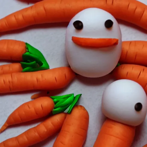 Image similar to a carrot getting eaten, stop motion sheet, animation,