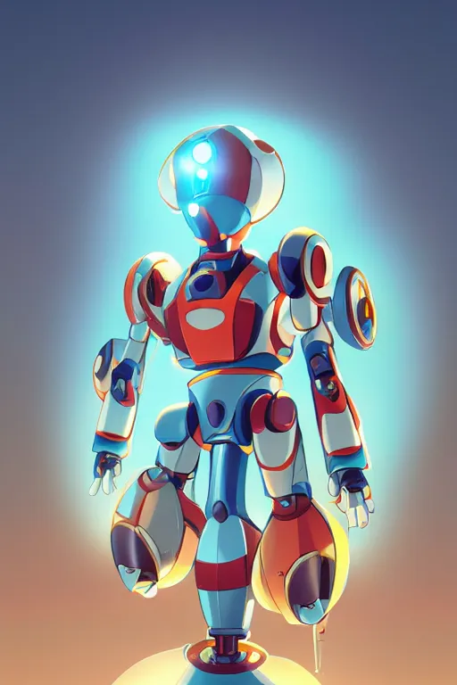 Image similar to metabots medabots medarotto medarot robot minimalist comics, behance hd by jesper ejsing, by rhads, makoto shinkai and lois van baarle, ilya kuvshinov, rossdraws global illumination ray tracing hdr radiating a glowing aura