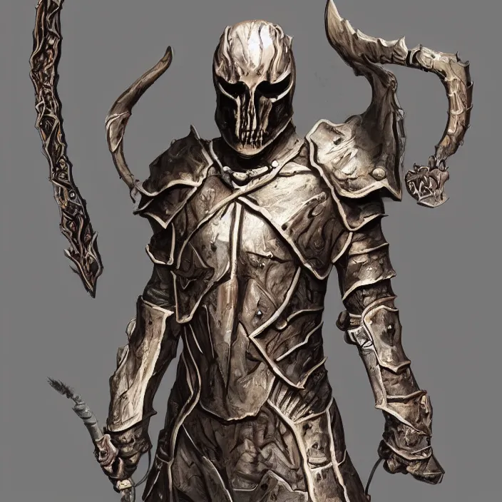 Image similar to Bonemold armor from morrowind painted by Alex Ross