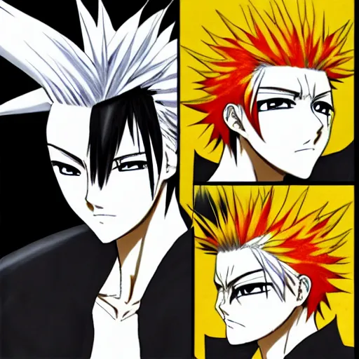 Image similar to Kempachi with an undercut haircut, Anime art, Bleach,