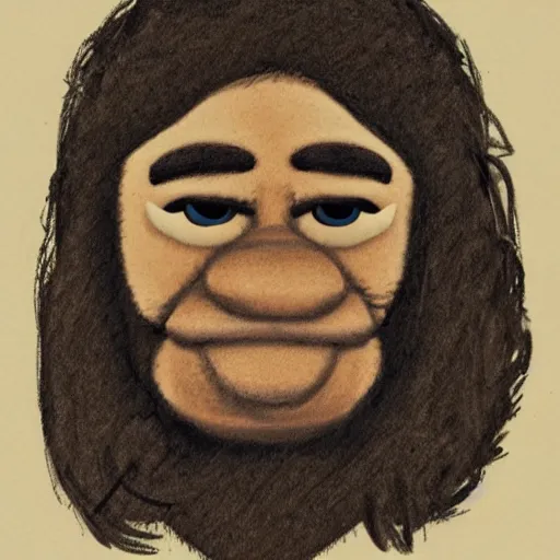 Image similar to facial composite sketch of a wanted muppet