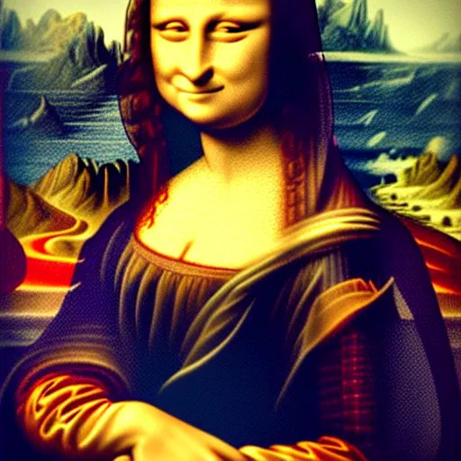 Prompt: mona lisa vector art