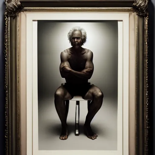 Prompt: portrait of god - human hybrid, by annie leibovitz, portrait of a man, studio lighting, award - winning